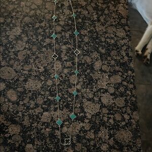 Elegant Silver and Green Necklace
